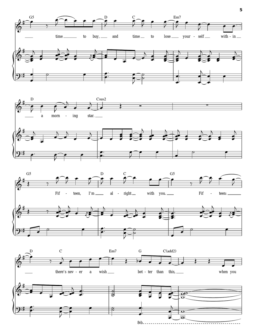 100 Years Piano, Vocal scores gallery preview page 5