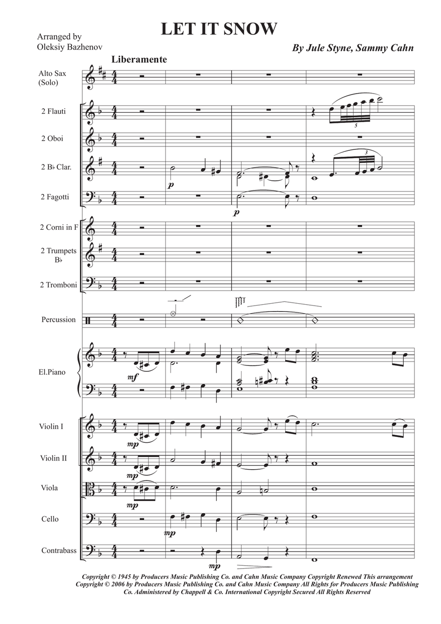 Let It Snow! Let It Snow! Let It Snow! Full Orchestra scores gallery preview page 1
