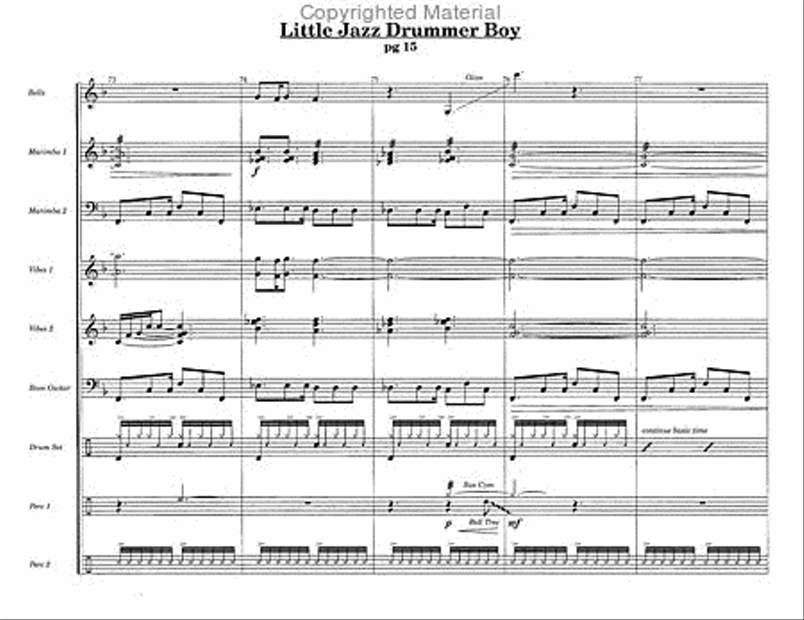 Little Jazz Drummer Boy Little Jazz Drummer Boy Percussion Ensemble scores gallery preview page 4