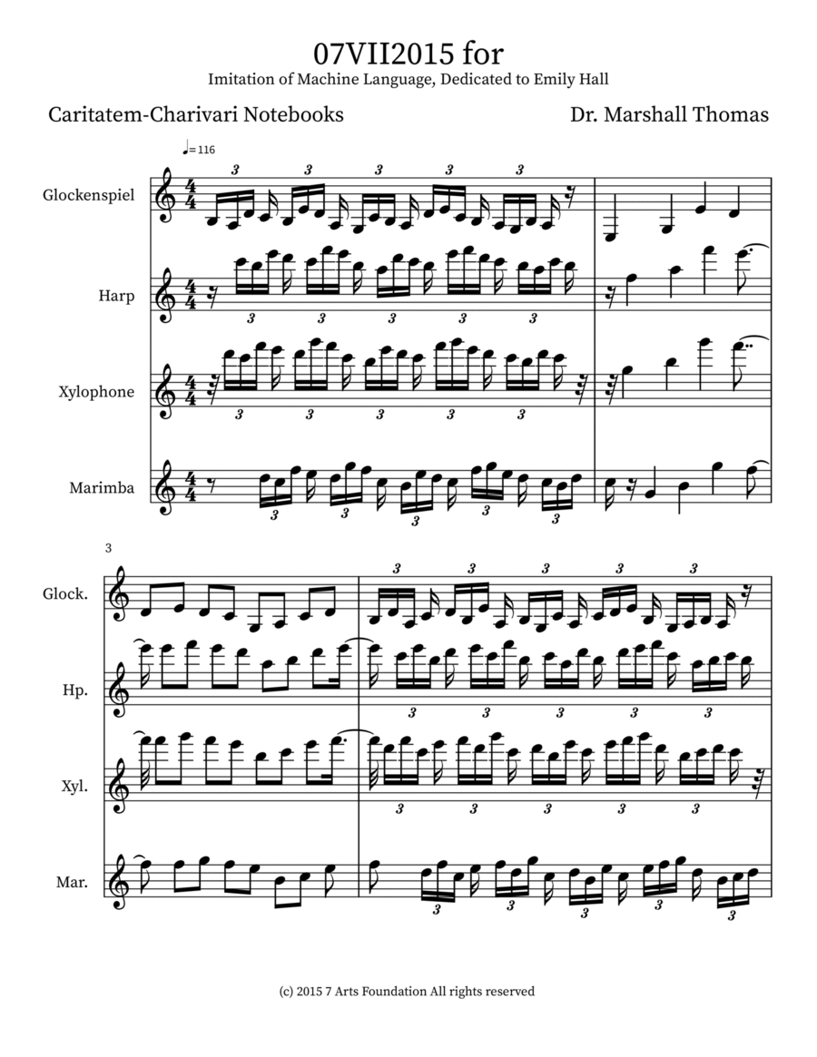 07VII2015 for Percussion scores gallery preview page 1