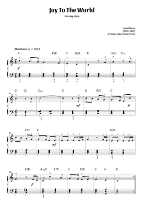 Book cover for Joy To The World (easy piano – with chords)