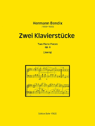 Book cover for Two Piano Pieces op.6