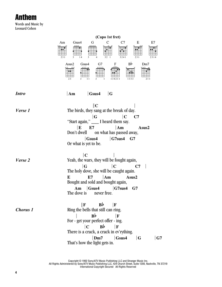 Anthem Acoustic Guitar scores gallery preview page 1