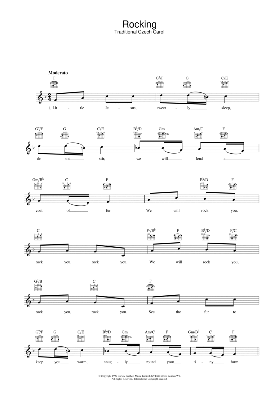 Little Jesus (Rocking Carol) Piano scores gallery preview page 1