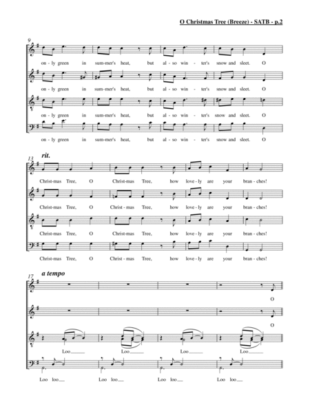 O Christmas Tree (SATB) image number null