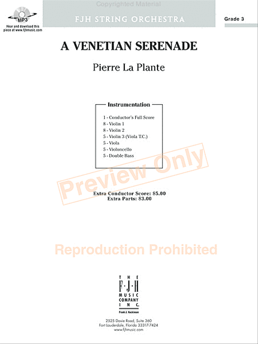 A Venetian Serenade String Orchestra scores gallery preview page 2