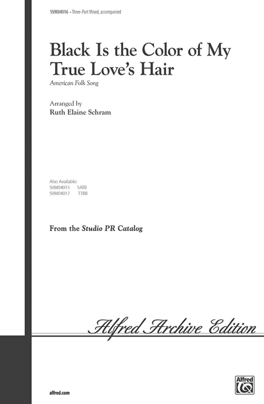 Black Is the Color of My True Love's Hair 3-Part scores gallery preview page 1