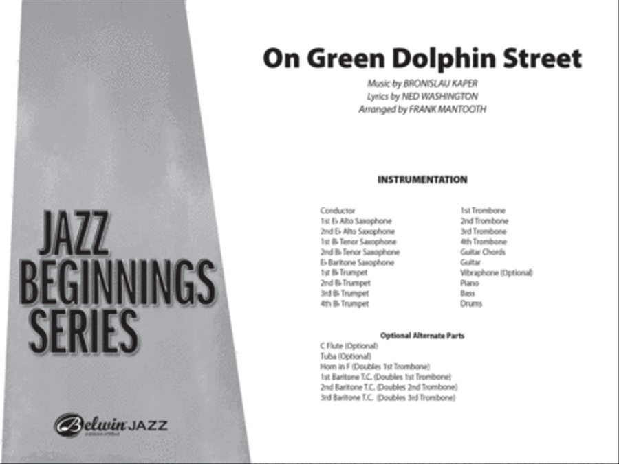 On Green Dolphin Street: Score Jazz Ensemble scores gallery preview page 1