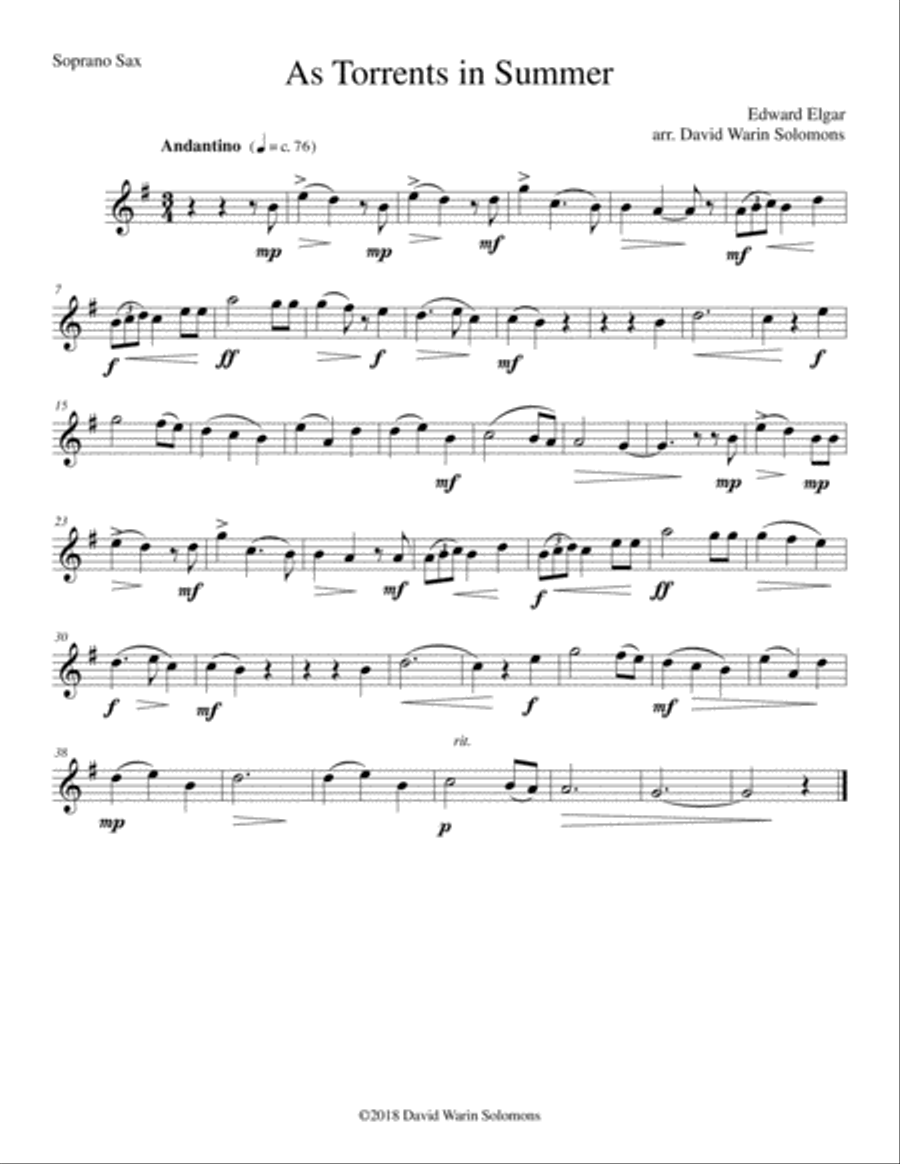 As torrents in summer for saxophone quartet Saxophone Quartet scores gallery preview page 3