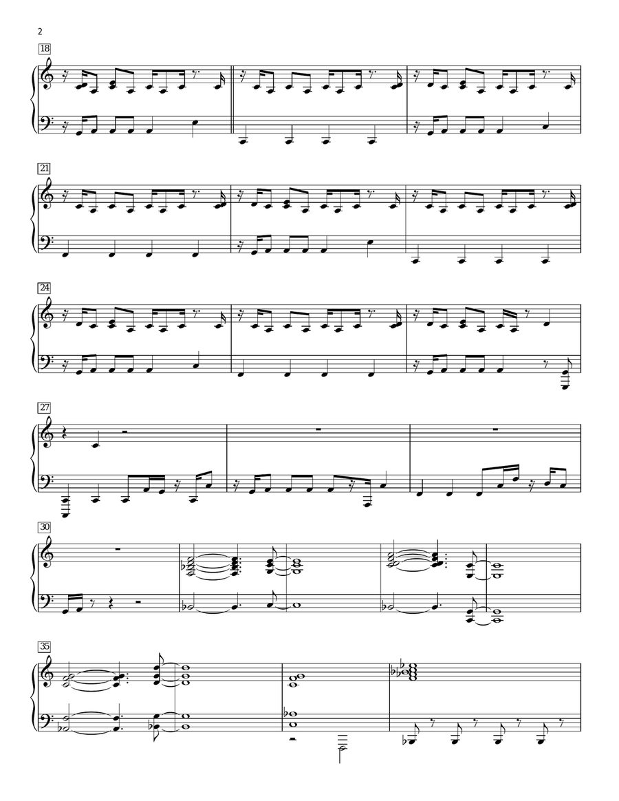 Can't Stop The Feeling Piano Solo scores gallery preview page 2