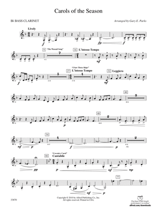 Carols of the Season: B-flat Bass Clarinet