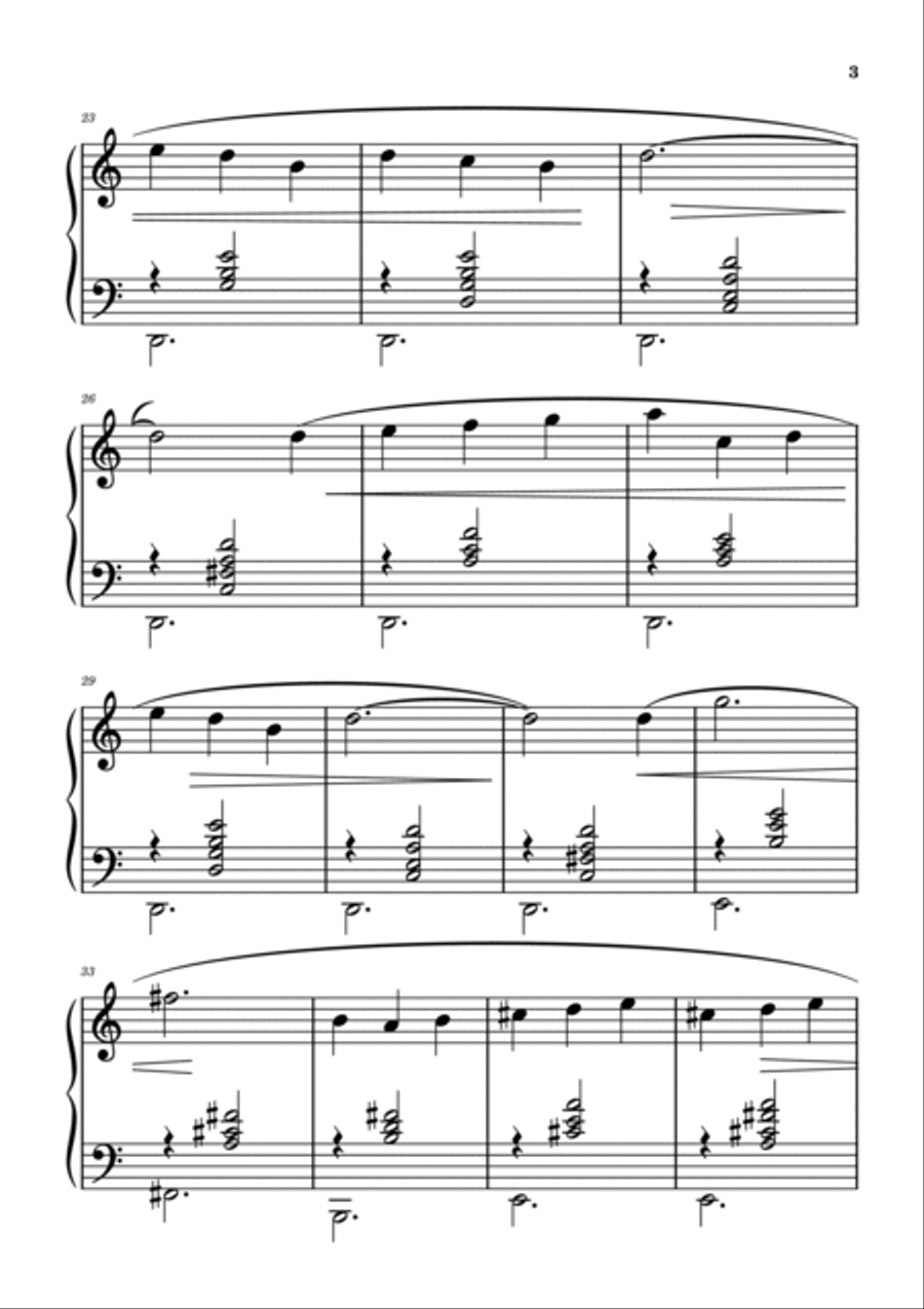 Gymnopédie No. 1 Large Print Piano Solo Piano Method scores gallery preview page 3