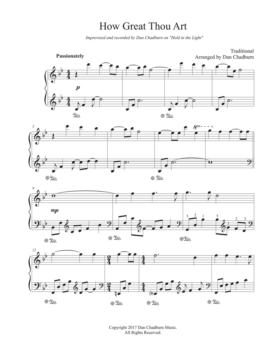 How Great Thou Art Piano Solo scores gallery preview page 1