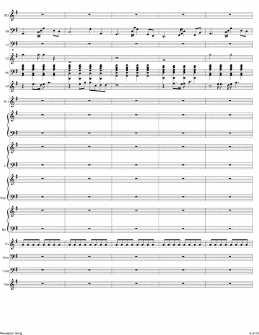 Revelation Song Large Ensemble scores gallery preview page 6