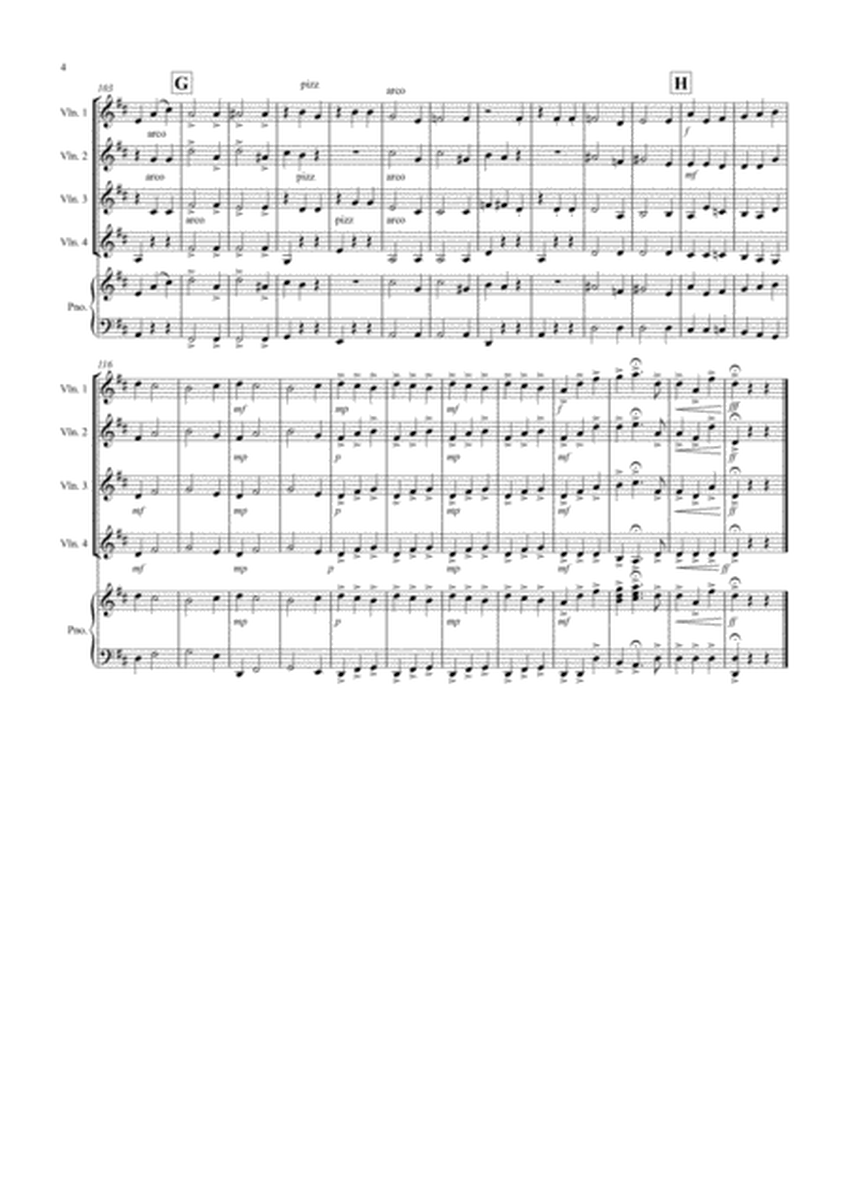 Waltz of the Flowers (Fantasia from the Nutcracker) for Violin Quartet image number null