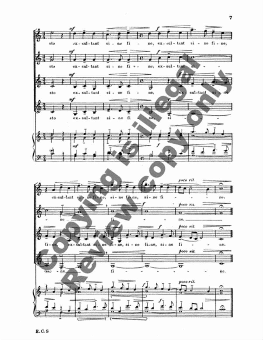 Gaudent in caelis SSAA scores gallery preview page 8