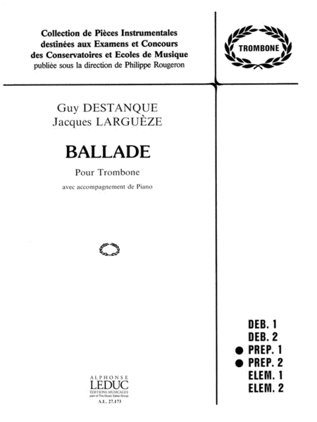 Ballade (trombone & Piano)