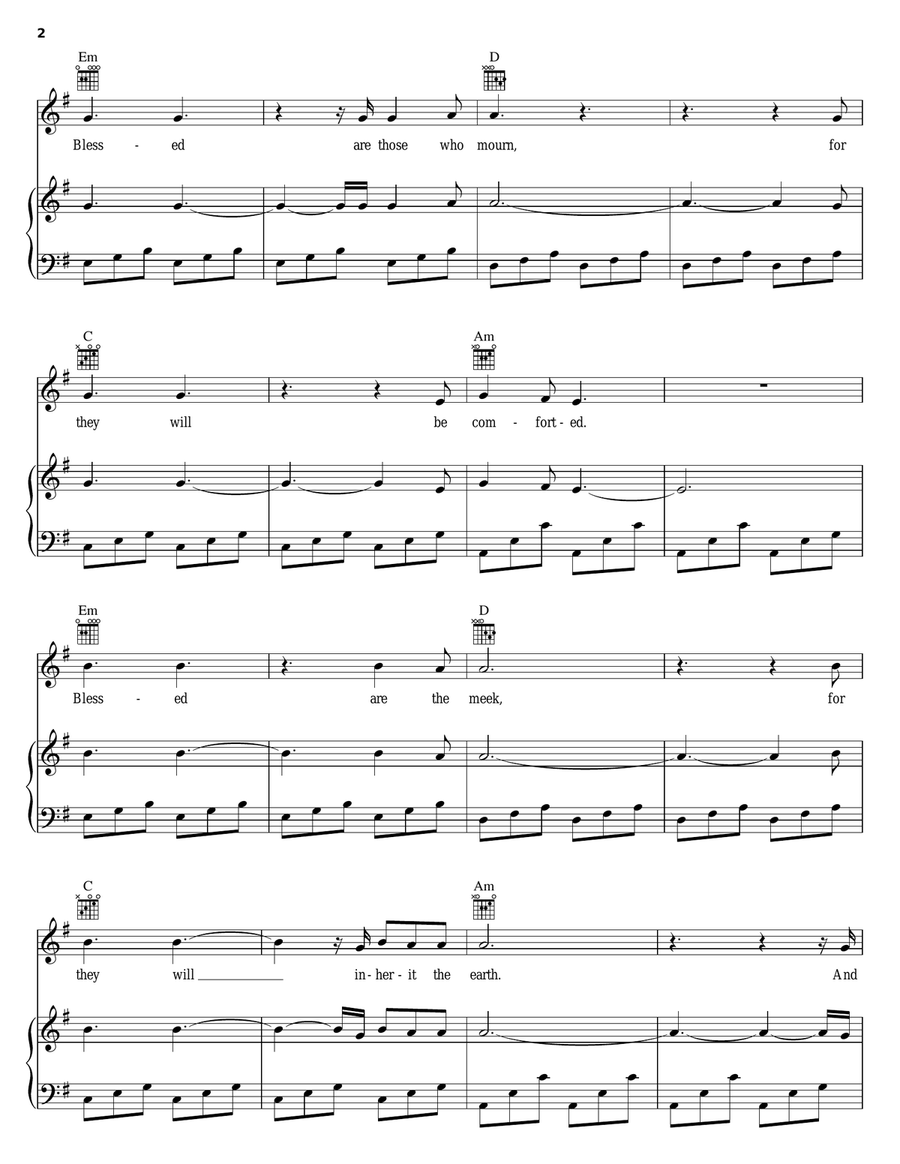 Hallelujah Hallelujah Piano, Vocal, Guitar scores gallery preview page 2