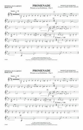 Promenade: Optional Bb Clarinet/Horn in Bb