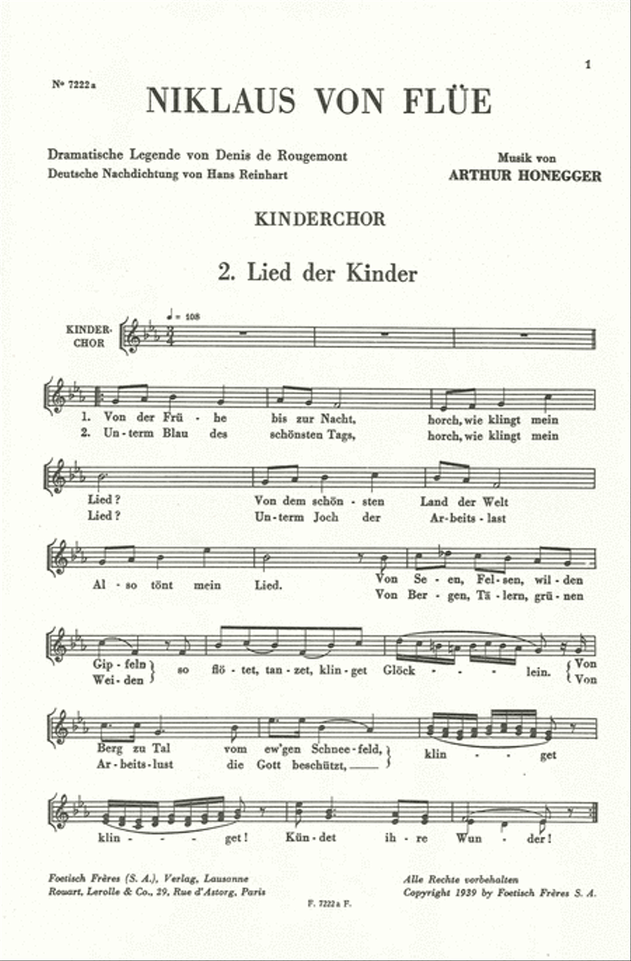 Niklaus von Flue Choir scores gallery preview page 1