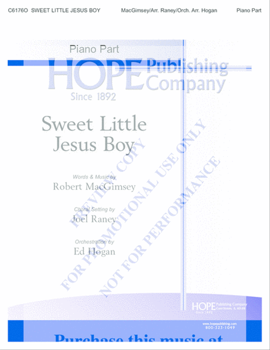 Sweet Little Jesus Boy Choir scores gallery preview page 21