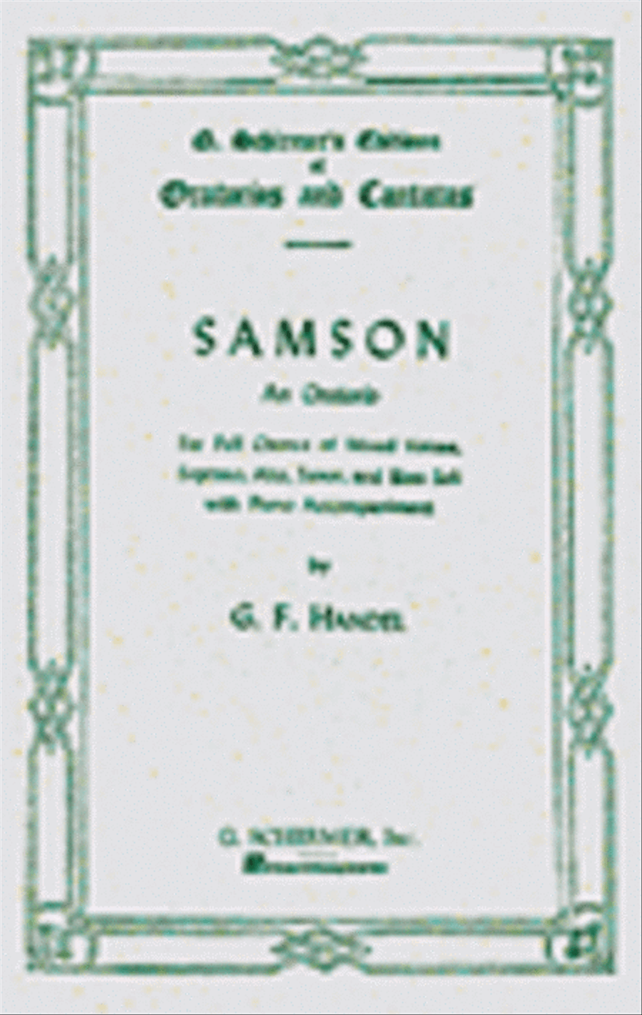 Samson by George Frideric Handel 4-Part - Sheet Music
