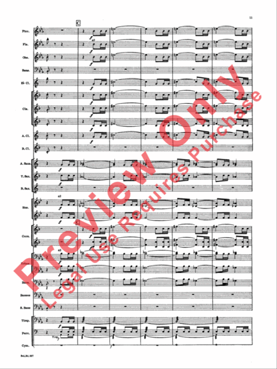 March and Procession of Bacchus Concert Band scores gallery preview page 10