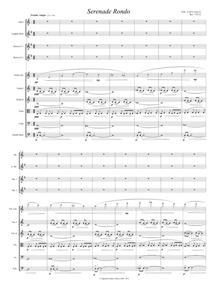 Serenade Rondo (2013) for violin solo and chamber orchestra