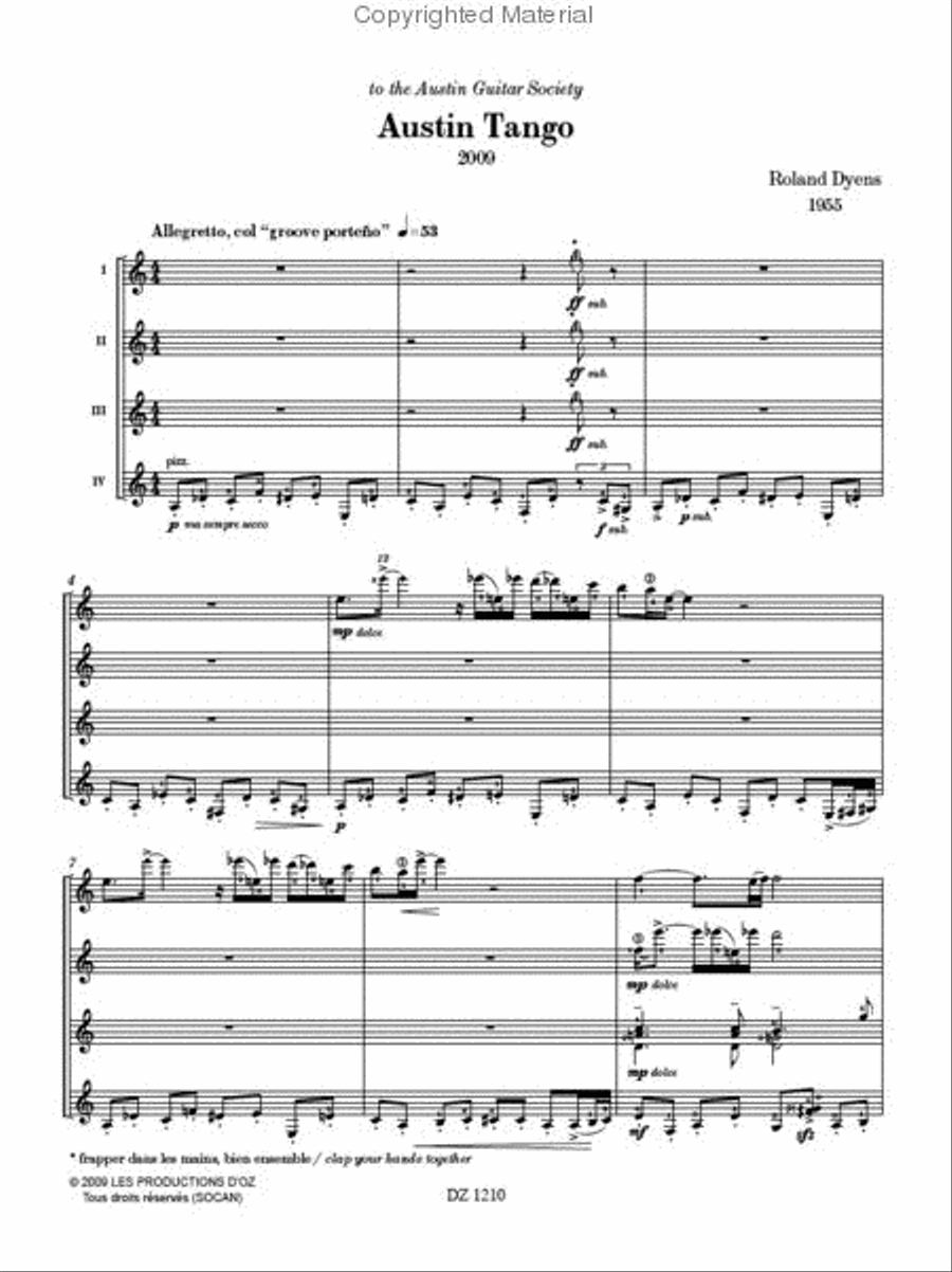 Austin Tango Guitar Ensemble scores gallery preview page 2