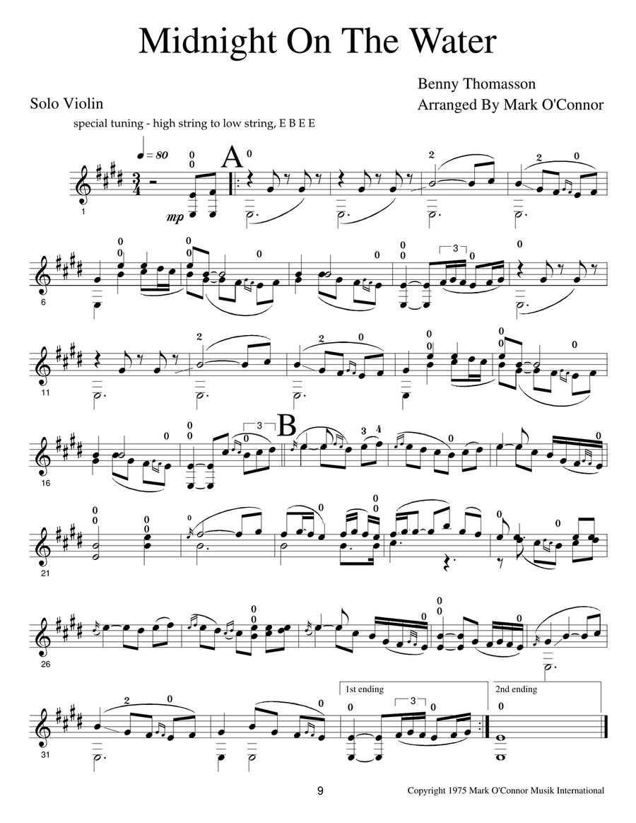 Midnight On The Water / Bonaparte’s Retreat (unaccompanied violin)