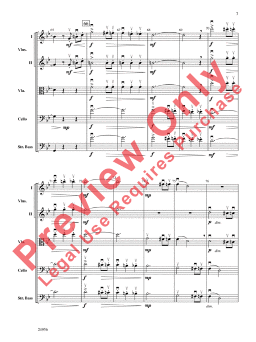 Allegretto Grazioso (from Symphony No. 8) String Orchestra scores gallery preview page 8