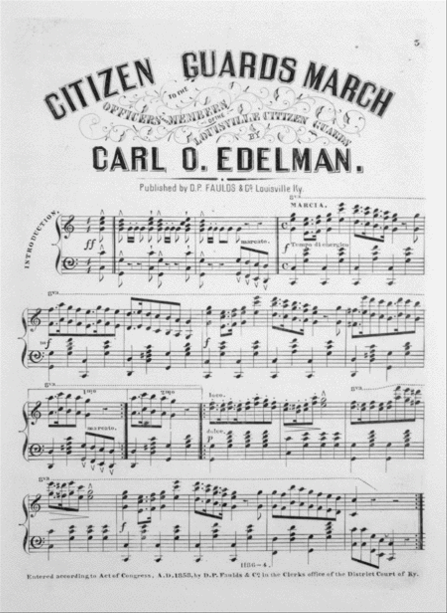 Louisville Citizen Guards March Piano Solo scores gallery preview page 2