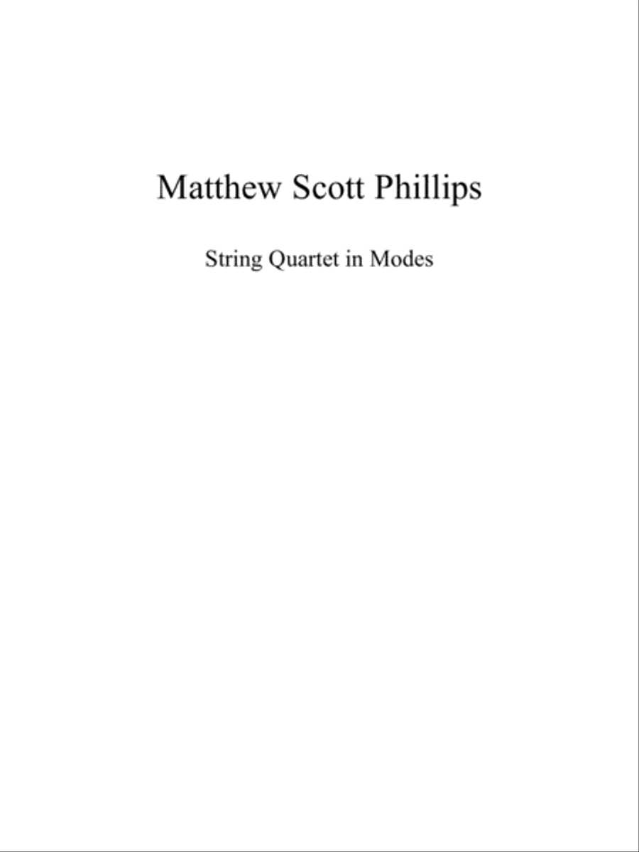 String Quartet No.3 "In Modes" image number null