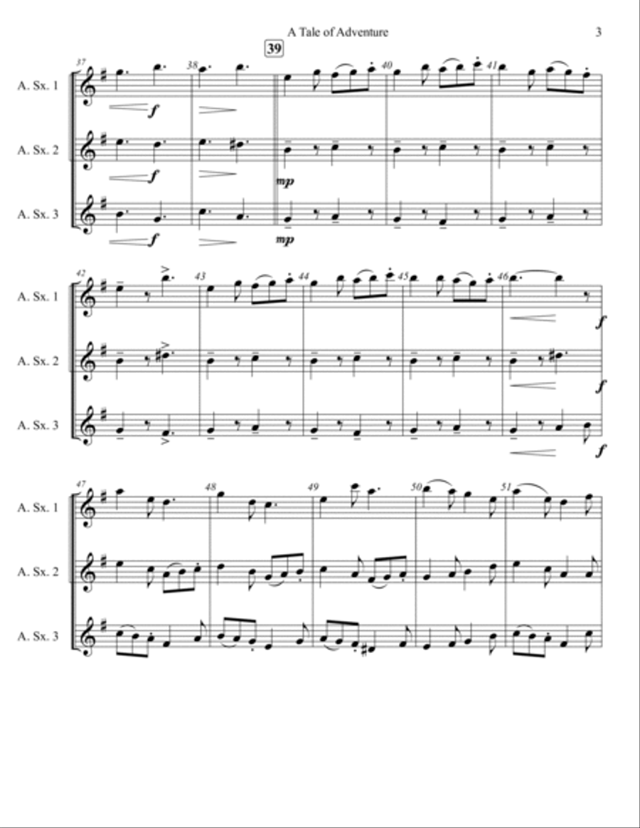 A Tale of Adventure Woodwind Trio scores gallery preview page 4