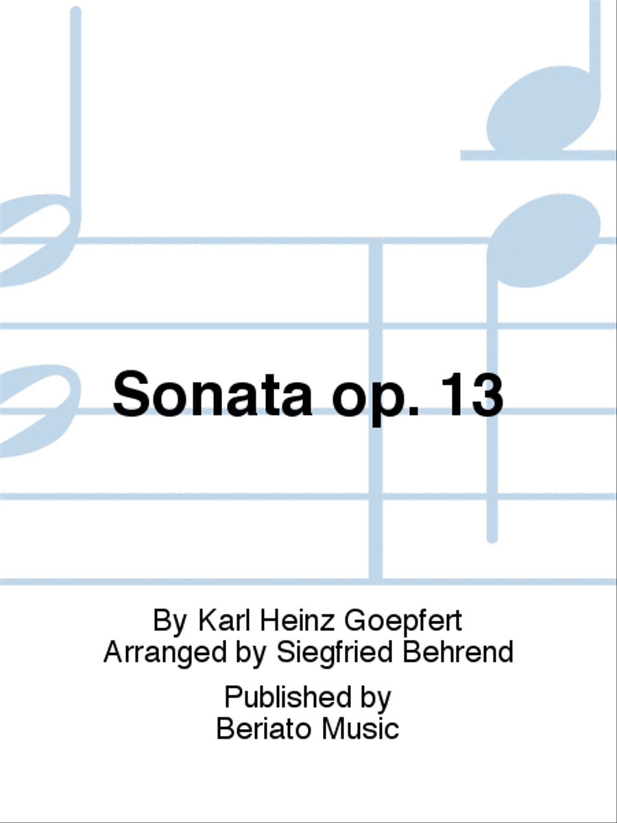 Sonata op. 13 Sonata op. 13 Bassoon scores gallery preview page 1