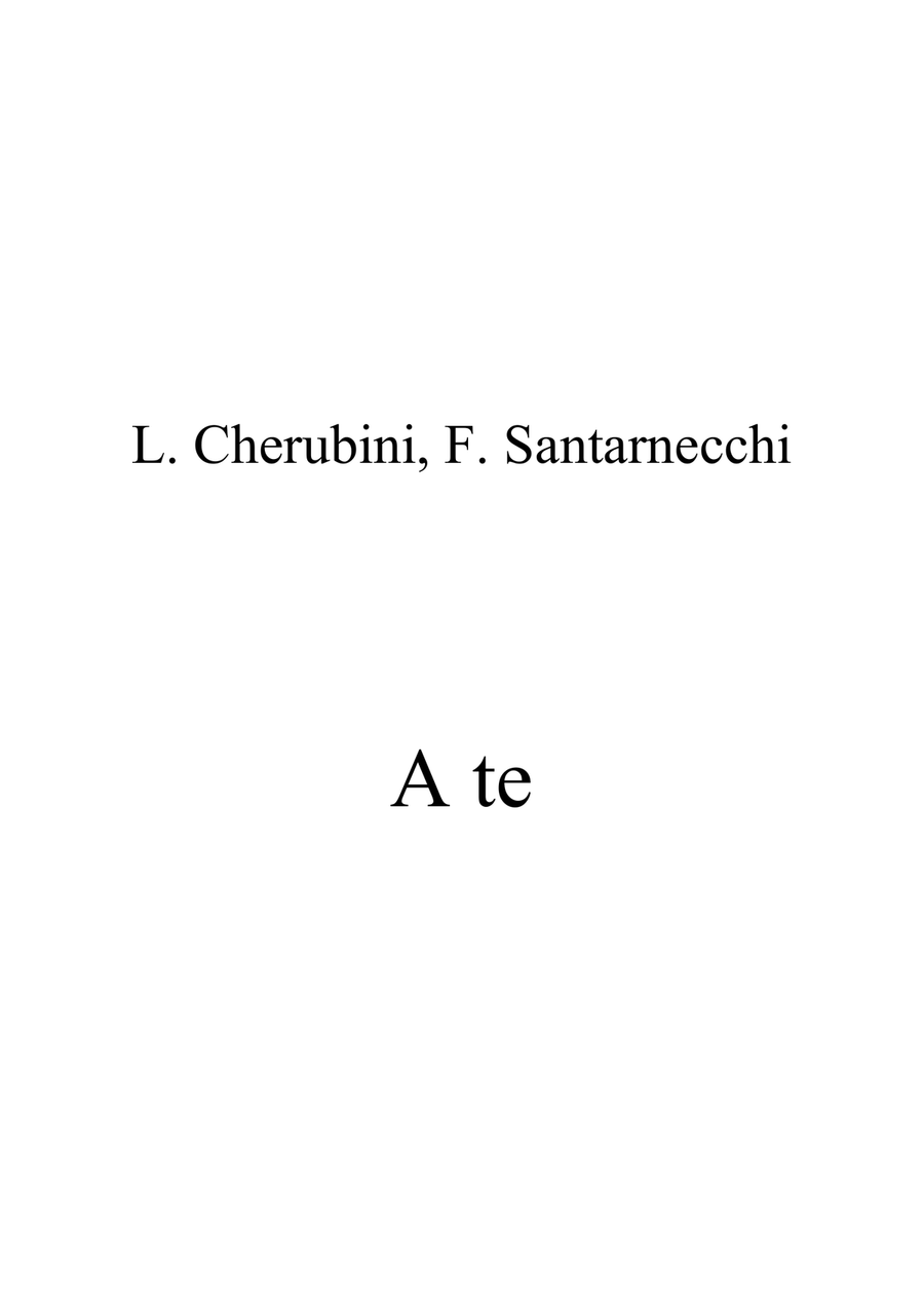 A Te Piano Solo scores gallery preview page 1