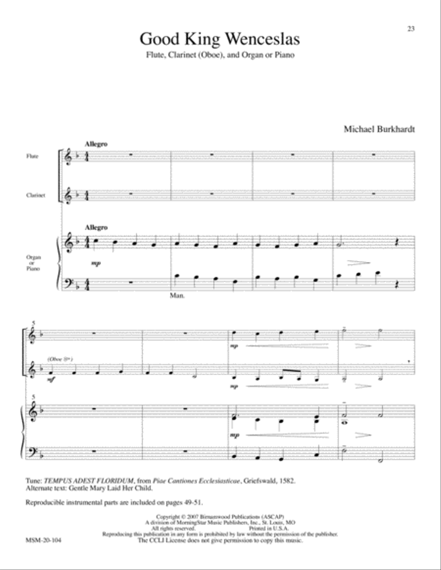 Good King Wenceslas Good King Wenceslas Clarinet scores gallery preview page 3