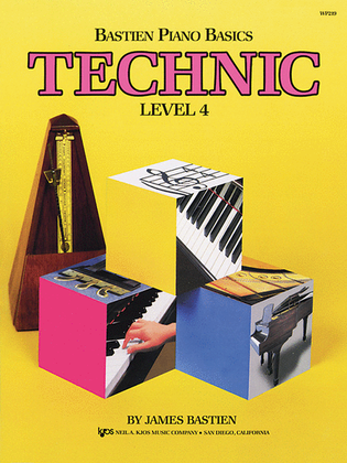 Book cover for Bastien Piano Basics, Level 4, Technic