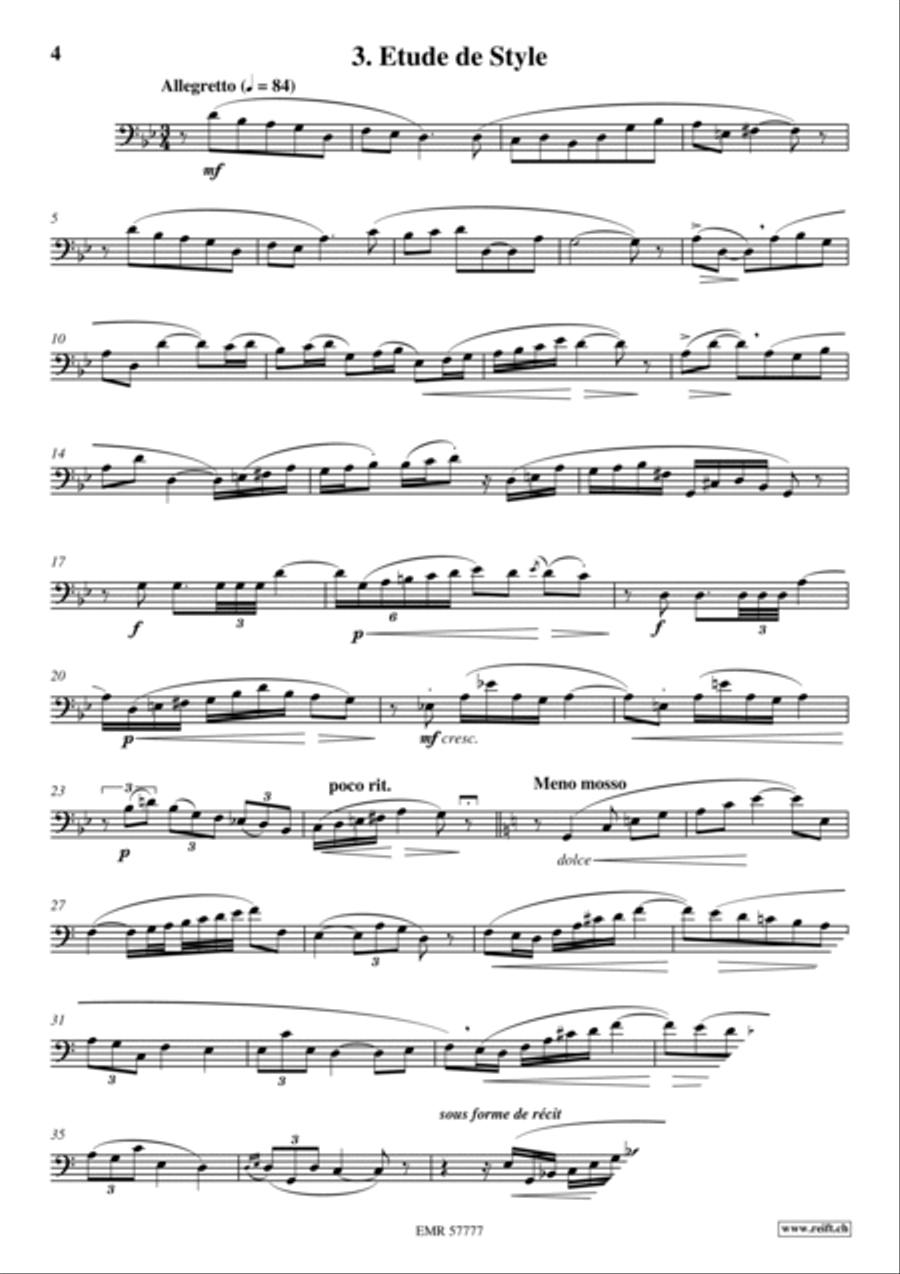 36 Etudes Transcendantes Trombone scores gallery preview page 5