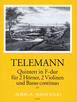 Book cover for Quintet F major TWV 44:7