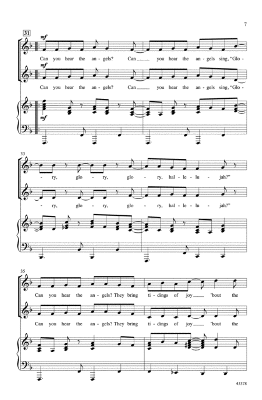 Can You Hear the Angels? Choir scores gallery preview page 6