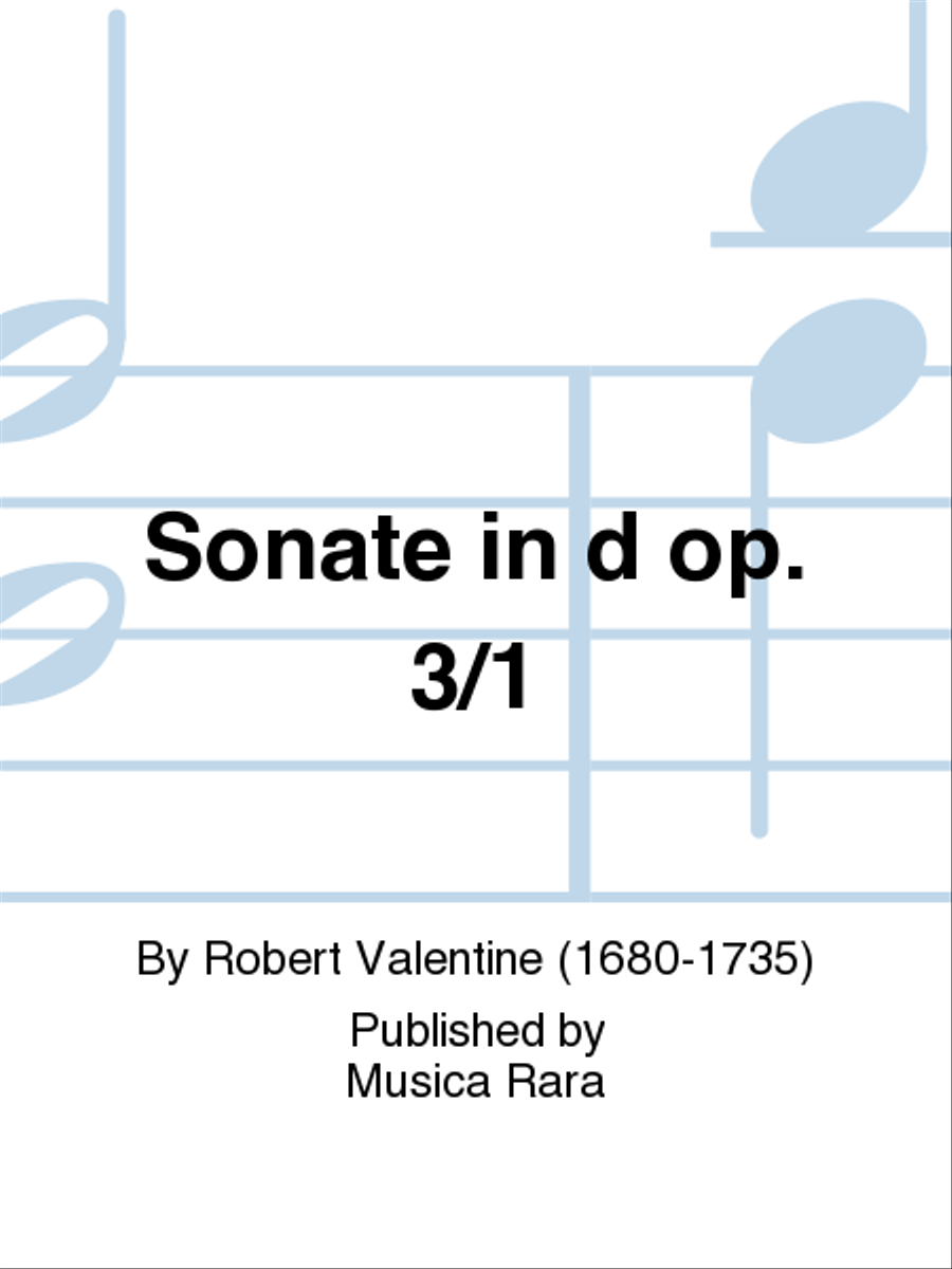 Sonata in d Op. 3 No. 1 Recorder scores gallery preview page 1