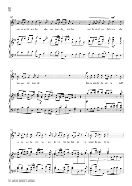 Handel-Non lo dirò col labbro in G Major，for voice and piano image number null