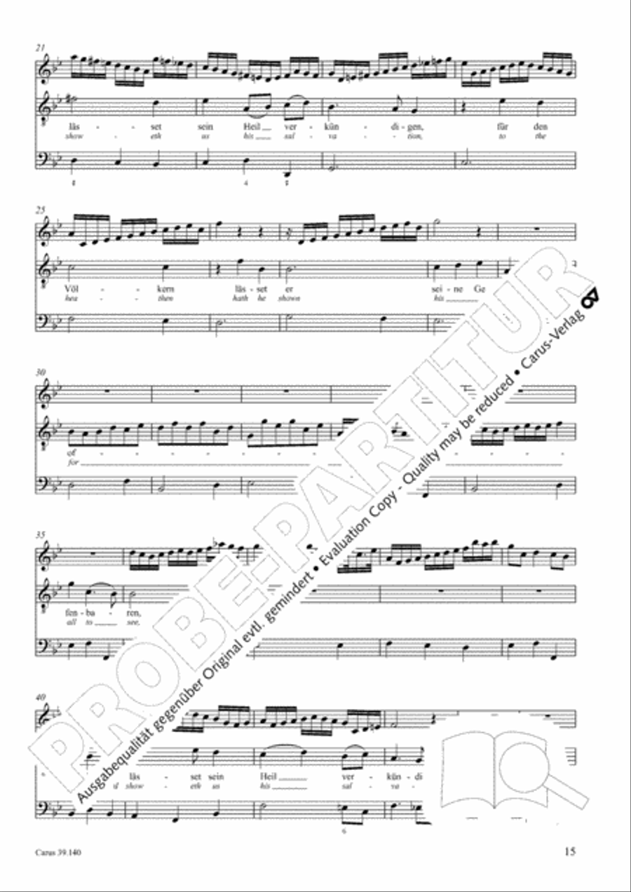 Sing to the Lord a new song (Singet dem Herrn ein neues Lied) 4-Part scores gallery preview page 16