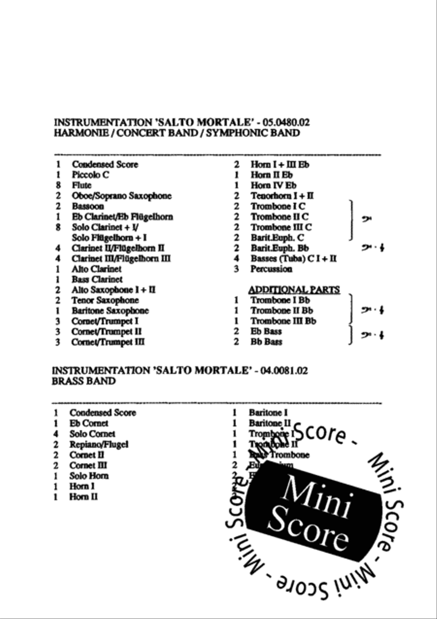 Salto Mortale Fanfare Band scores gallery preview page 3