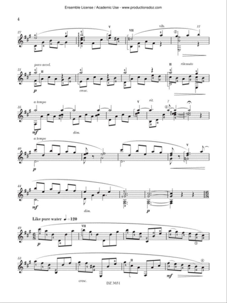 Let's live easy though various things happen Classical Guitar scores gallery preview page 4