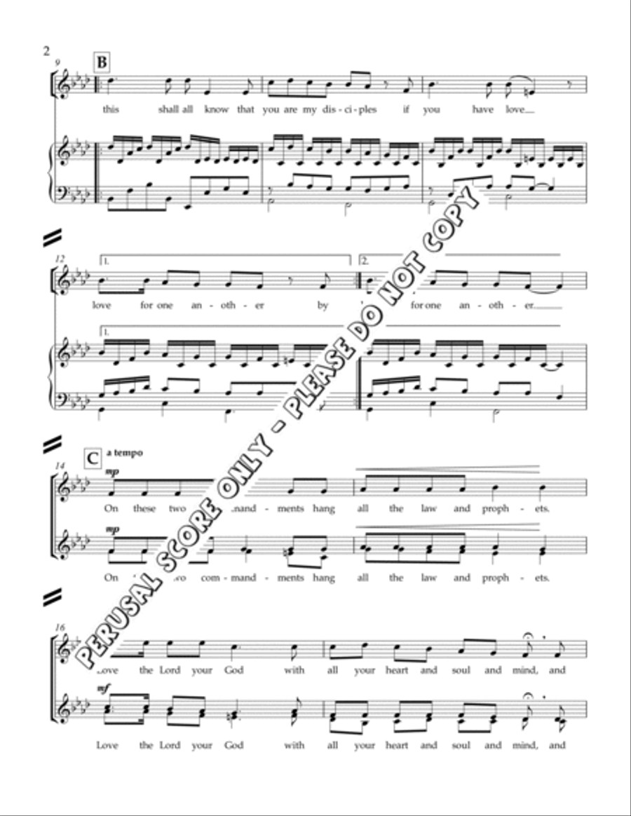 A New Commandment 4-Part scores gallery preview page 3