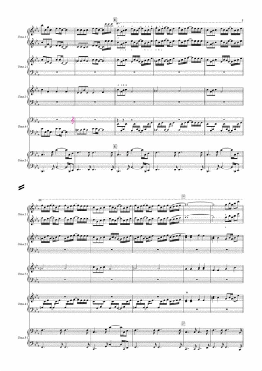 Beethoven Rocks - Theme from Beethoven's 5th Symphony Small Ensemble scores gallery preview page 5