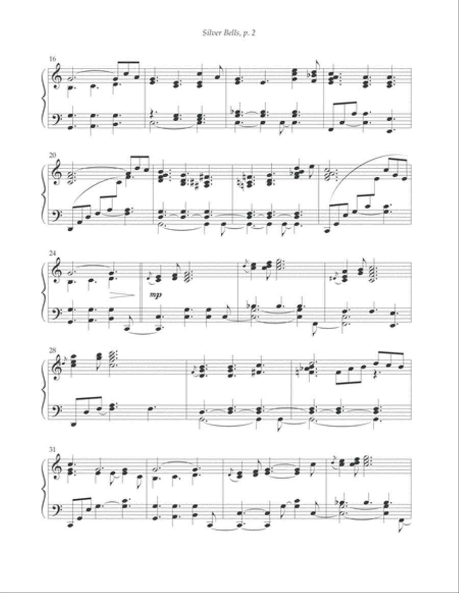Silver Bells Piano Solo scores gallery preview page 3