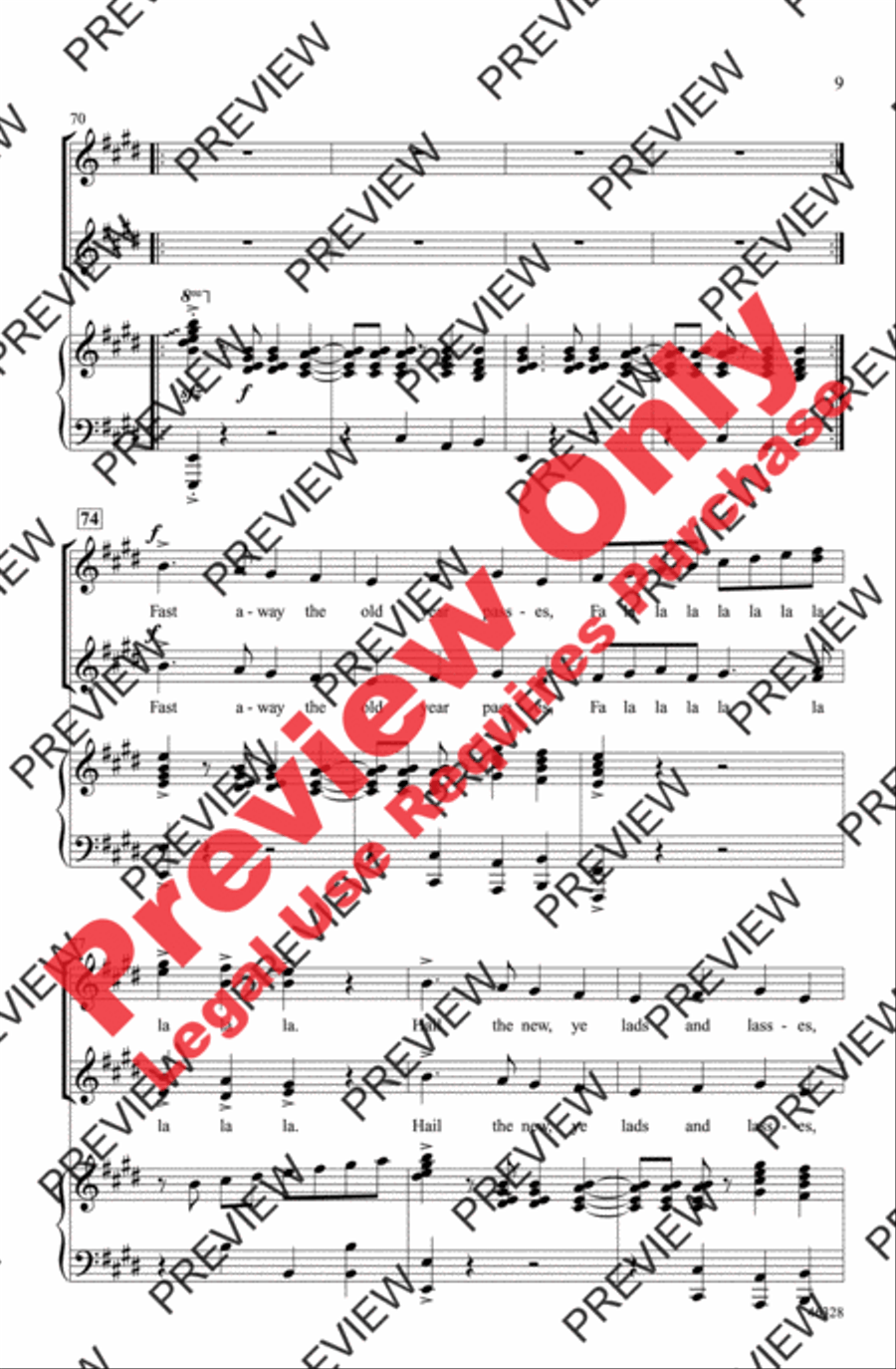 Deck the Hall Deck the Hall Women's Choir scores gallery preview page 9